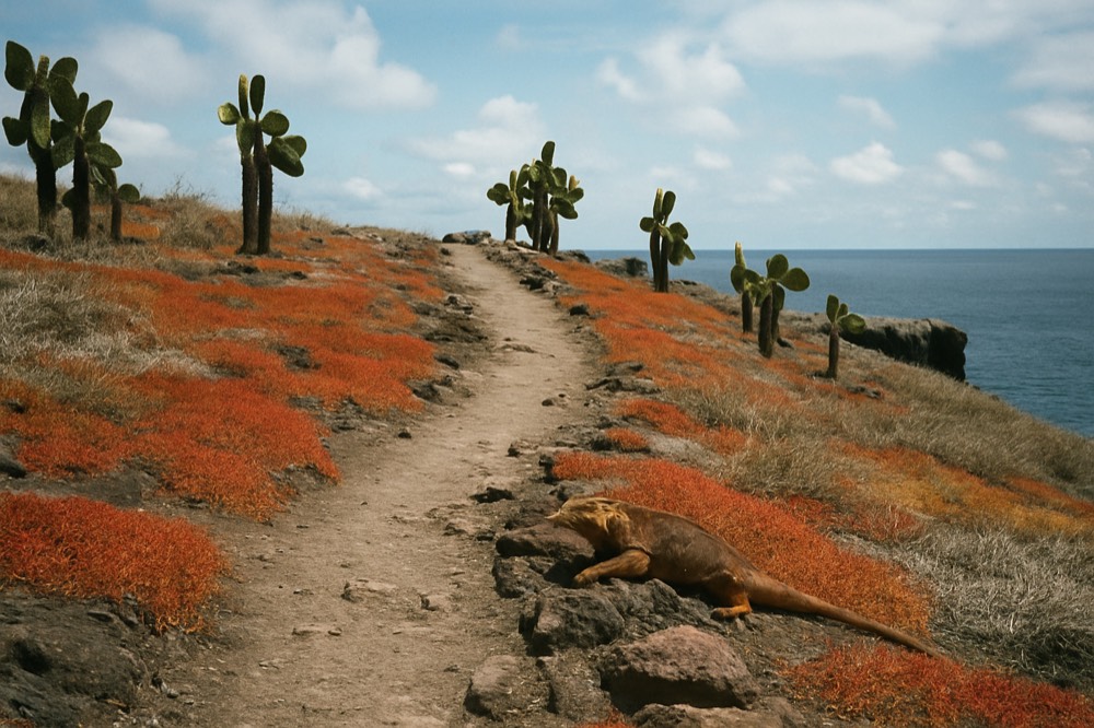 Steep terraced hillsides with stone steps climbing toward mountain peaks under scattered clouds